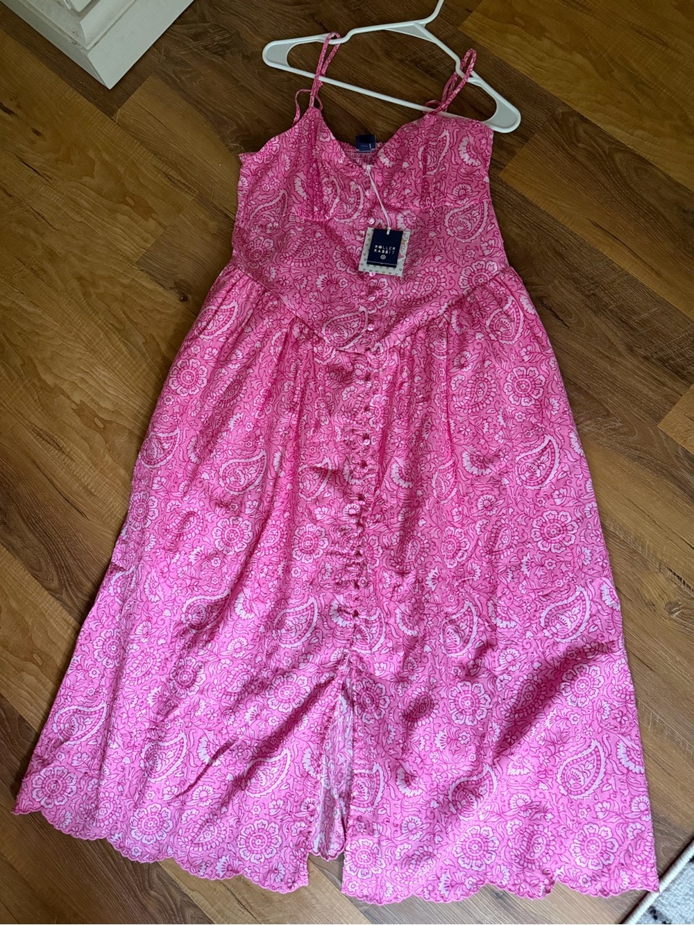 Roller Rabbit Pink Paisley Sundress with Button Front